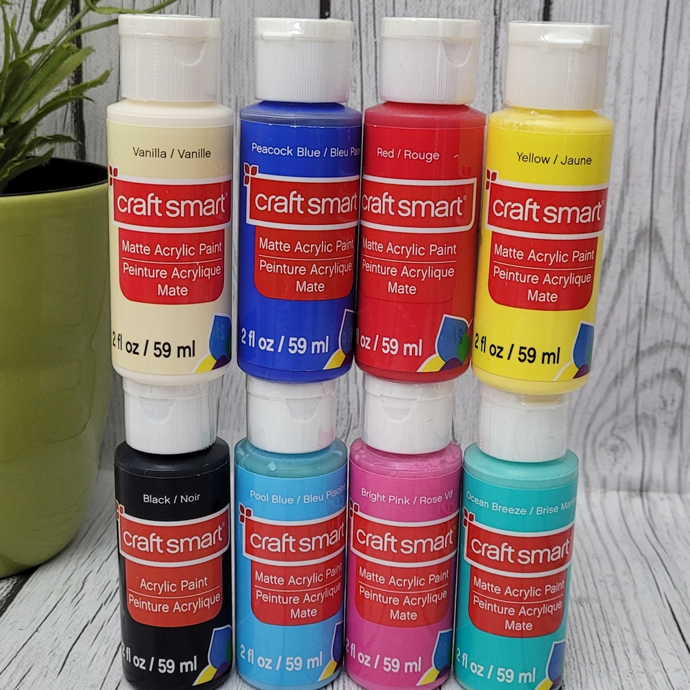 9 Color Matte Acrylic Paint Pack by Craft Smart